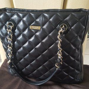 kate spade BLACK QUILTED HANDBAG
